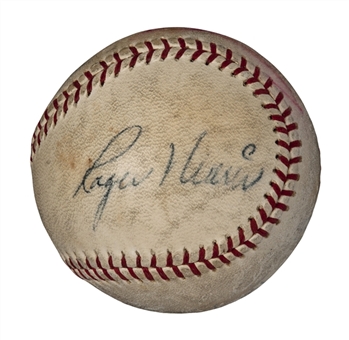 Roger Maris Multi Signed Baseball with Johnny Weissmuller (JSA)